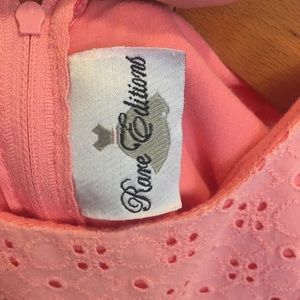 Rare Editions Dresses - Everything BOGO Free π Coral Eyelet Dress Rare Editions Dresses - Everything BOGO Free π Coral Eyelet Dress